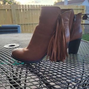 Steve Madden Leather Fringe Ankle Boot